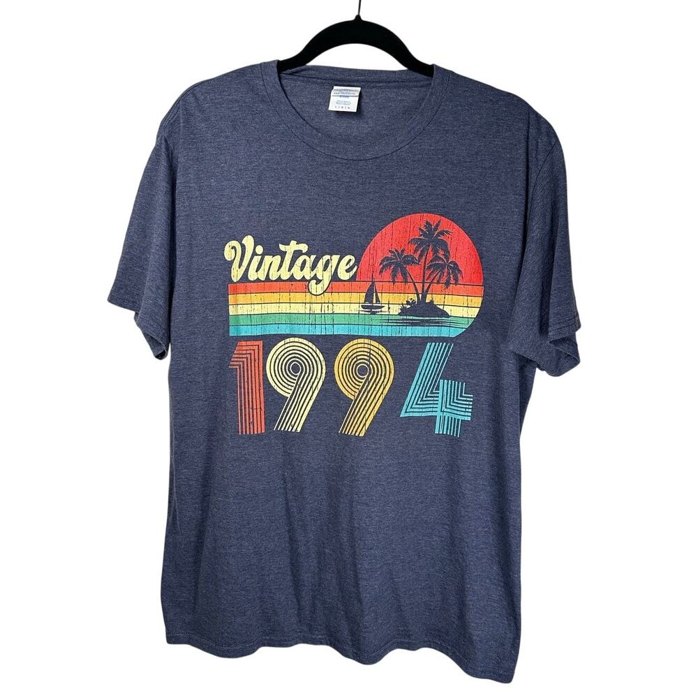 Port & Company Vintage 1994 Retro Graphic Short Sleeve T-Shirt Mens Large NWOT